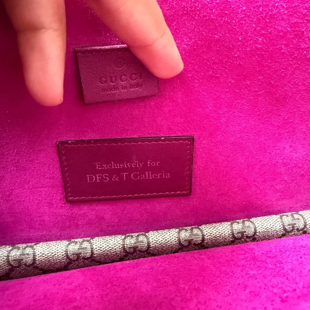 Gucci Magenta Dionysus with crystals GG Shoulder Bag - Picture 5 of 16